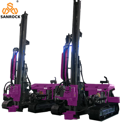 Motor de pilhas solares Máquina fotovoltaica Hidráulica Pilha de perfuração Rig Ground Screw Pillar Driver
