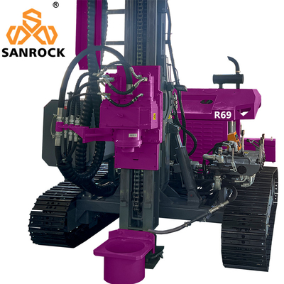 Motor de pilhas solares Máquina fotovoltaica Hidráulica Pilha de perfuração Rig Ground Screw Pillar Driver