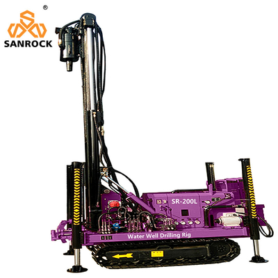 Força de elevação 15T Crawler Water Well Drilling Rig Máquina de perfuração de poços hidráulicos com motor Yuchai