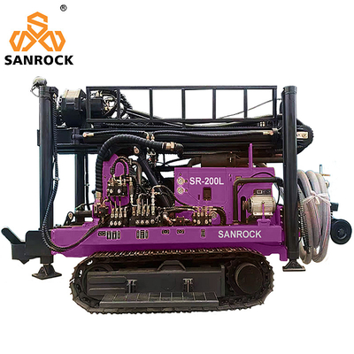 Força de elevação 15T Crawler Water Well Drilling Rig Máquina de perfuração de poços hidráulicos com motor Yuchai