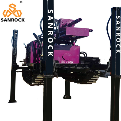 Máquina hidráulica de perfuração de poços Yunnei Motor Crawler Rig de perfuração de poços de água 4800 KG