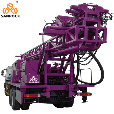 Equipamento de furo montado caminhão da perfuração da água de Rig With Compressor 1000m da broca do poço de água