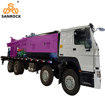 A broca montada caminhão Rig With Mud Pump Hydraulic do poço de água molha o equipamento bem de furo