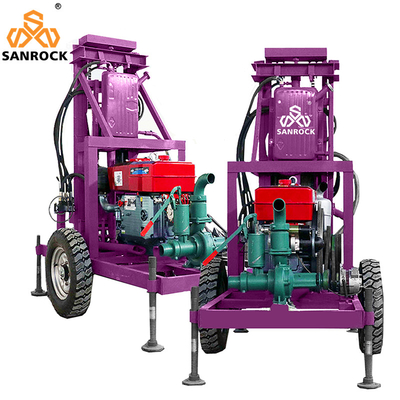 Máquina de perfuração hidráulica portátil para água Máquina de perfuração rotativa para pequenos poços de água 700*700*2500mm