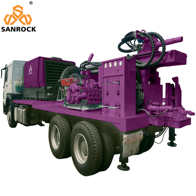 Equipamento de perfuração de poços de água montado em camião Máquina hidráulica de perfuração de poços de água