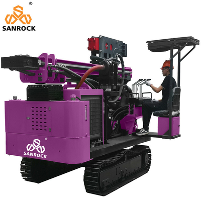 Motor de pilha de parafuso de solo Potência da máquina 70KW Equipamento de condução de pilha solar Motor de pilha rotativo portátil