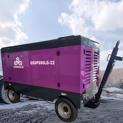 Compressor de ar de parafuso Máquina Diesel Potência 194kw Compressor de ar de parafuso motor de motor de compressão de ar móvel para venda