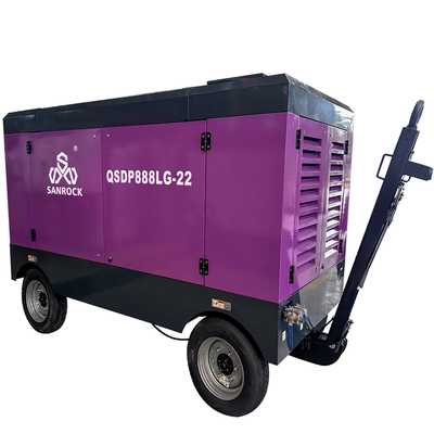 Máquina de compressão de ar de parafusos para motores diesel de alta pressão para mineração