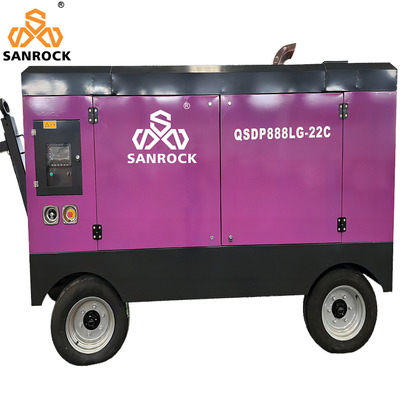 Máquina de compressão de ar de parafusos para motores diesel de alta pressão para mineração
