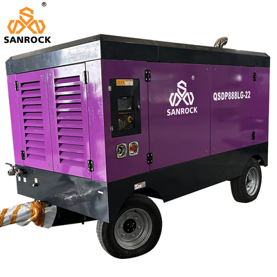 Compressor de ar de parafusos de mineração de diesel portátil para venda
