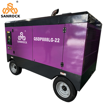 Máquina de compressão de ar de parafusos para motores diesel de alta pressão para mineração