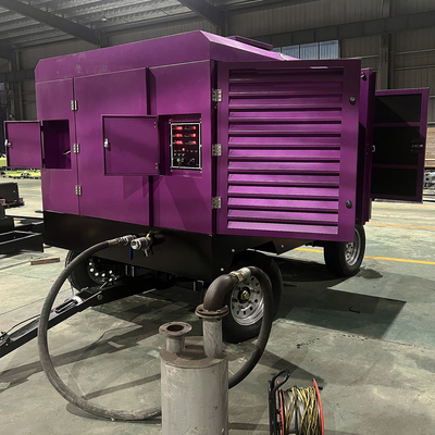 Compressor de ar de parafuso portátil Potência da máquina 194kw Compressor de ar de parafuso de mineração Compressor de ar diesel