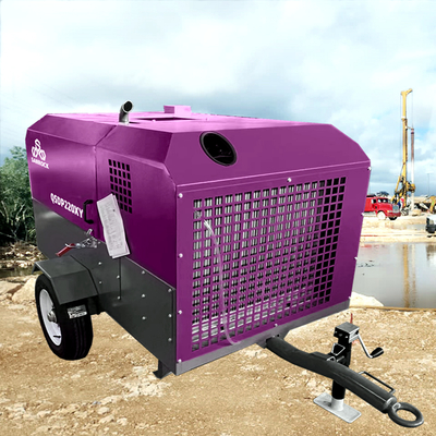 Máquina de compressor de ar de parafuso mini rotativo Pressão de 10 bar Mineração Compressor de ar de parafuso portátil preço