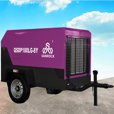 Compressor de ar de parafuso diesel de mineração com rodas