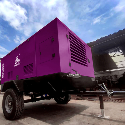 Máquina de compressão de ar de parafuso mini Máquina de compressão de ar de parafuso de motor diesel