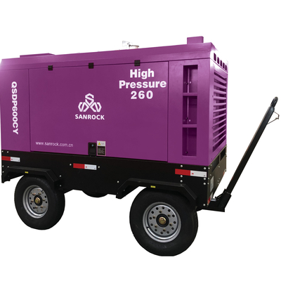 Máquina de compressão de ar de parafuso rotativo de alta pressão portátil