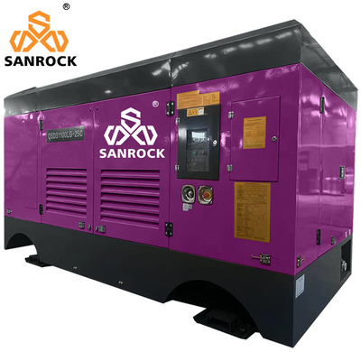 Máquina de compressão de ar de parafusos de mineração a diesel de alta pressão