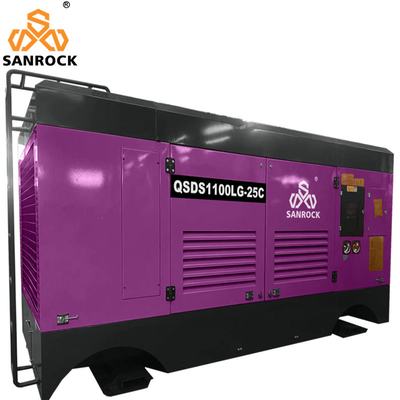 Máquina de compressor de ar de parafusos de mineração de alta pressão para compressor de ar diesel portátil