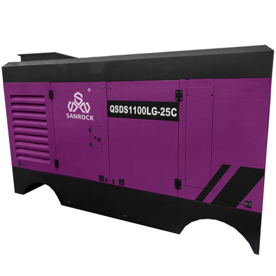 Máquina de compressão de ar de parafuso estacionária para mineração de água de poço de alta pressão