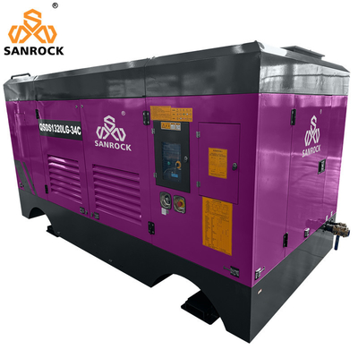 Compressor de ar de parafuso Máquina portátil 194kw Motor diesel Compressor de ar de parafuso de mineração