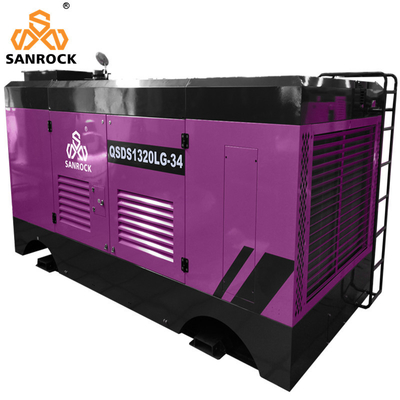 Máquina de compressor de ar de parafusos de mineração de alta pressão para compressor de ar diesel portátil