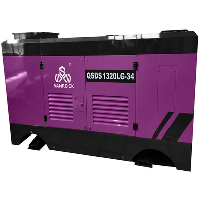 Compressor de ar de poço de água Parafuso Compressor de ar móvel Máquina diesel Parafuso Compressor de ar