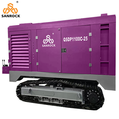 Roda de aço diesel compressor de ar parafusos mineração máquina de compressão de ar parafusos de alta pressão