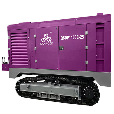 Roda de aço diesel compressor de ar parafusos mineração máquina de compressão de ar parafusos de alta pressão