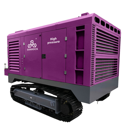Compressor de ar de parafuso portátil Máquina de compressão de ar de parafuso de mineração de 25 bar Para venda