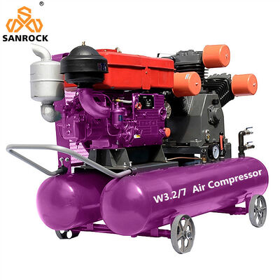 Compressor de ar de pistão industrial com potência de 18,5 kW/25 cv, distribuição de ar de 3,2 m3/min e pressão de trabalho de 7 bar