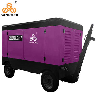 Máquina de compressão de ar de parafuso para mineração de alta pressão