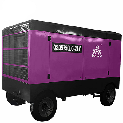 Máquina de compressão de ar de parafuso para mineração de alta pressão