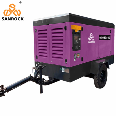 Compressor de ar de parafuso portátil de alta pressão para aplicações de mineração