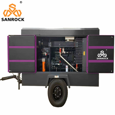 Compressor de ar de parafuso portátil de alta pressão para aplicações de mineração