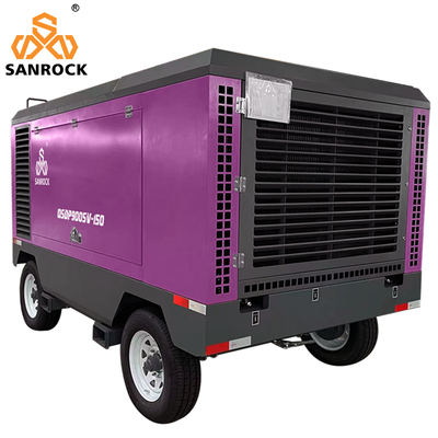 Compressor de ar de parafuso compacto para mineração Refrigeração de ar ou água Refrigerado 10,3 150 bar psi