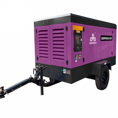 1750/1300 rpm Máxima velocidade de trabalho/velocidade de inatividade Compressor de ar diesel de alta pressão para mineração