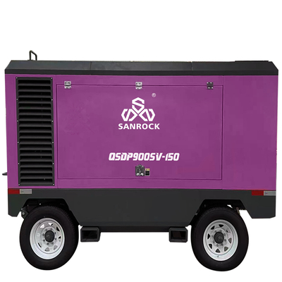 Compressor de ar de parafuso compacto para mineração Refrigeração de ar ou água Refrigerado 10,3 150 bar psi