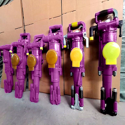 Máquina de perfuração de rocha de mão Jack Hammer Air Leg Mineração Pequena Furação de rocha pneumática