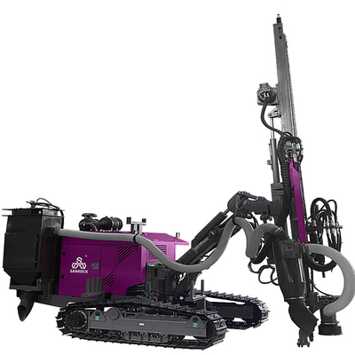 Top Hammer Hard Rock Mining Hydraulic DTH Drill Rig com 22kw Max.Impulse Power