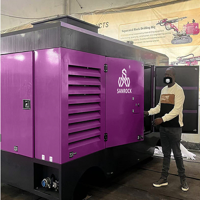 35m3/min SANROCK Compressor de ar de parafuso portátil Máquina de mineração Compressor de ar de parafuso acionado diretamente Para venda