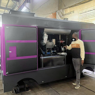 Compressor de ar de parafuso rotativo portátil para mineração de 22 bar Fonte de energia diesel