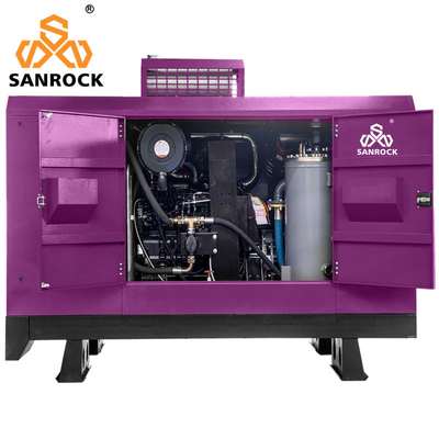 Compressor de ar de parafuso rotativo portátil para mineração de 22 bar Fonte de energia diesel