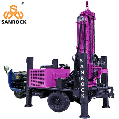 Máquina de perfuração hidráulica de poços de água compacta Rig de perfuração de poços de água com 45-70rpm Velocidade de rotação