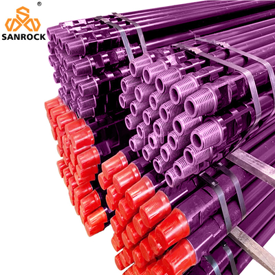 API Thread Drill Rod Nitriding Treatment DTH Drilling Pipe 76mm 3m Rod de perfuração de mineração