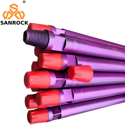 API Thread Drill Rod Nitriding Treatment DTH Drilling Pipe 76mm 3m Rod de perfuração de mineração