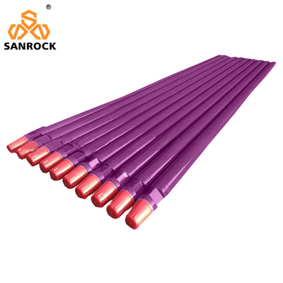 API Thread Drill Rod Nitriding Treatment DTH Drilling Pipe 76mm 3m Rod de perfuração de mineração