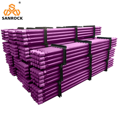 API Thread Drill Rod Nitriding Treatment DTH Drilling Pipe 76mm 3m Rod de perfuração de mineração