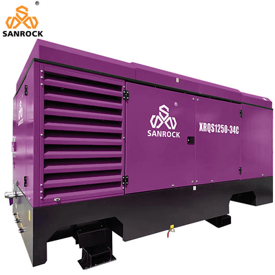 Compressor de ar de parafuso lubrificado Compressor de ar de parafuso rotativo portátil