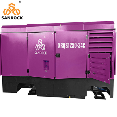 35m3/min SANROCK Compressor de ar de parafuso portátil Máquina de mineração Compressor de ar de parafuso acionado diretamente Para venda