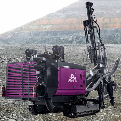 Máquina de perfuração de rocha de exploração de poços de perfuração de minas Potência de 194kw Máquina de perfuração Crawler DTH Máquina de perfuração hidráulica